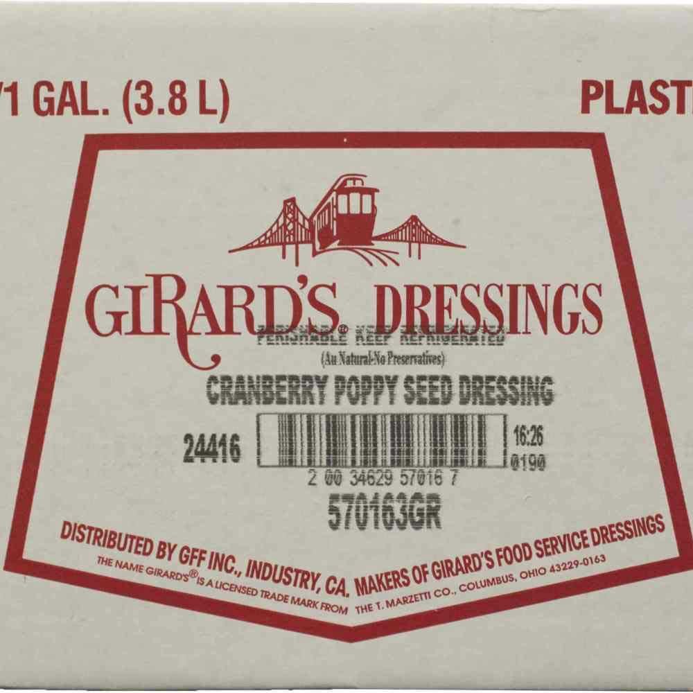 Girard's Cranberry Poppyseed Dressing, 1 Gallon -- 2 Per Case