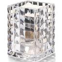Hollowick Optic Block Clear Glass Lamp, 3 3/4 x 2 5/8 x 2 5/8 inch.