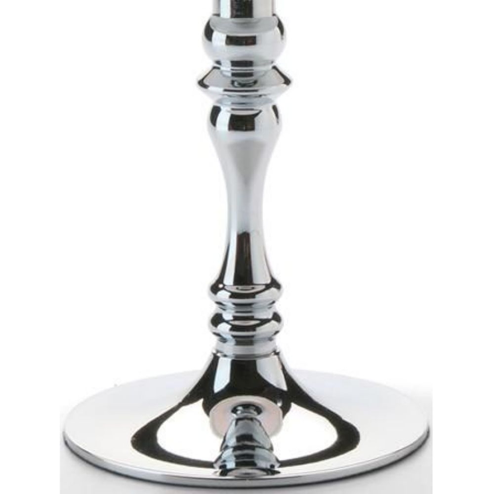 Hollowick Classic Polished Chrome Candlestick Base, 9 3/8 x 3 5/8 x 3 5/8 inch.