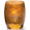 Hollowick Contour Antique Gold Votive Lamp, 3 3/4 x 3 x 3 inch.