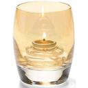Hollowick Contour Gold Lustre Glass Votive Lamp, 3 3/4 x 3 x 3 inch.