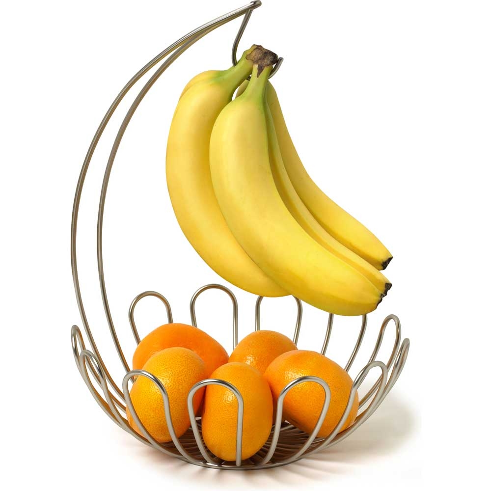 Spectrum Bloom Satin Nickel Small Fruit Tree, 13.75 x 10 1/8 x 10 1/8 inch.