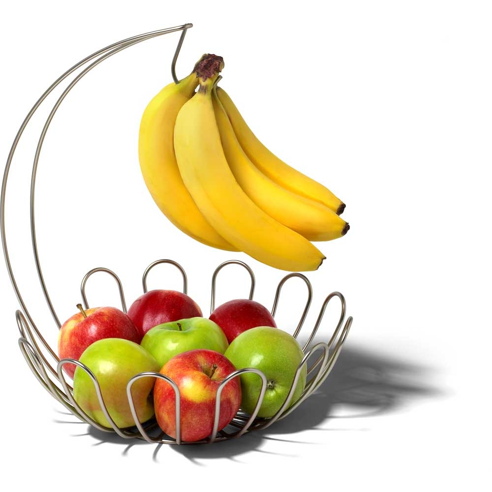 Spectrum Bloom Satin Nickel Fruit Tree, 14.5 x 12 x 12 inch.