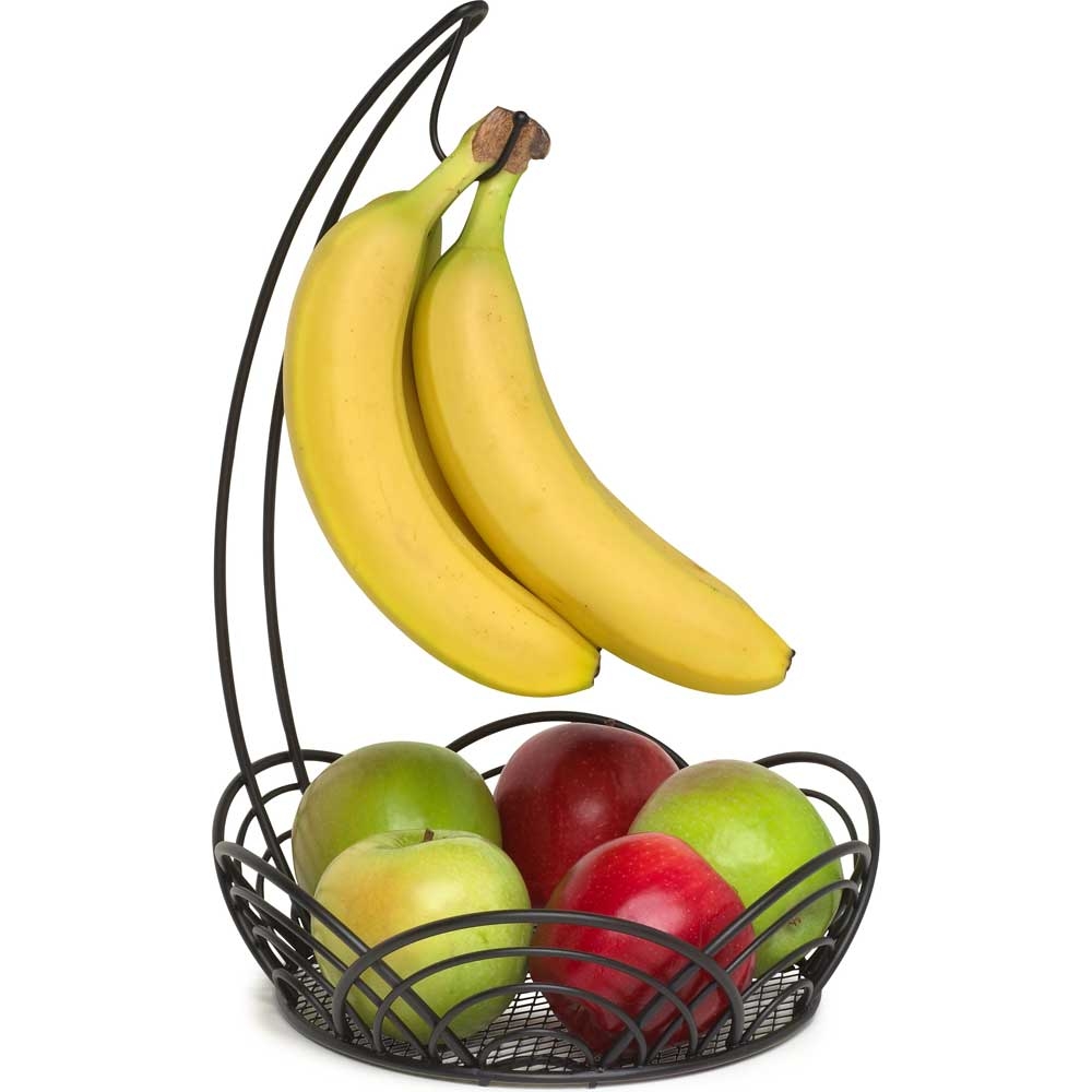 Spectrum Black Flower Fruit Tree, 14.25 x 9.5 x 9.5 inch.