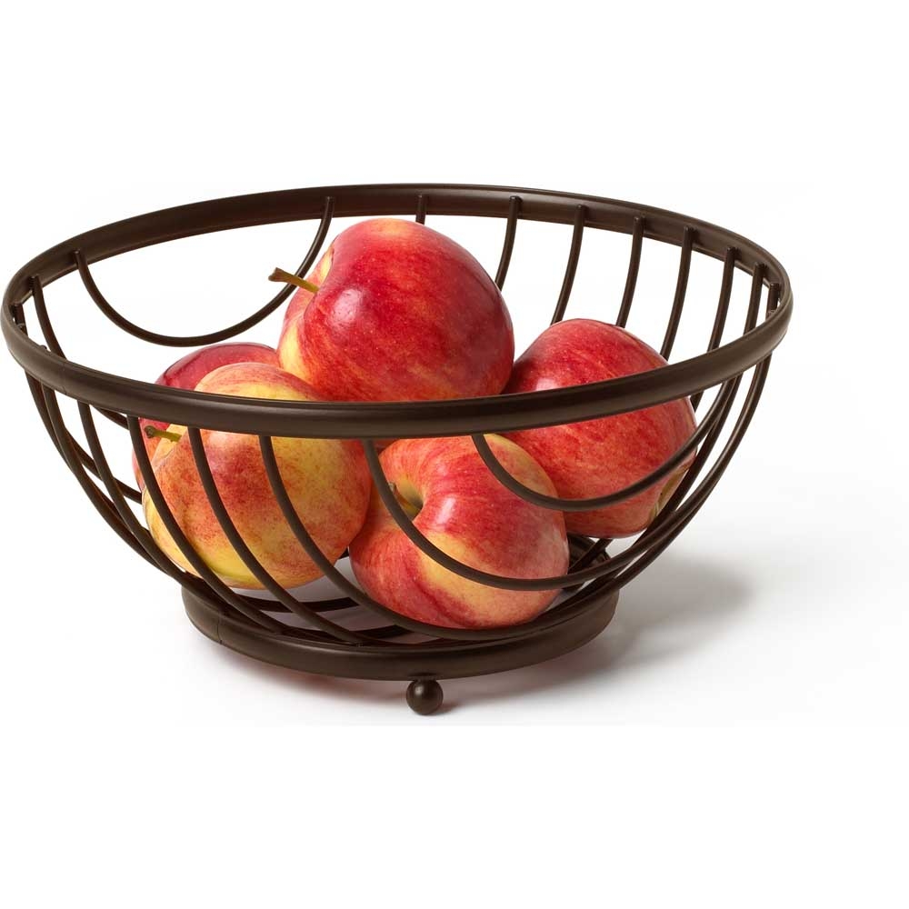 Spectrum Ashley Bronze Fruit Bowl, 5.25 x 11 x 11 inch.