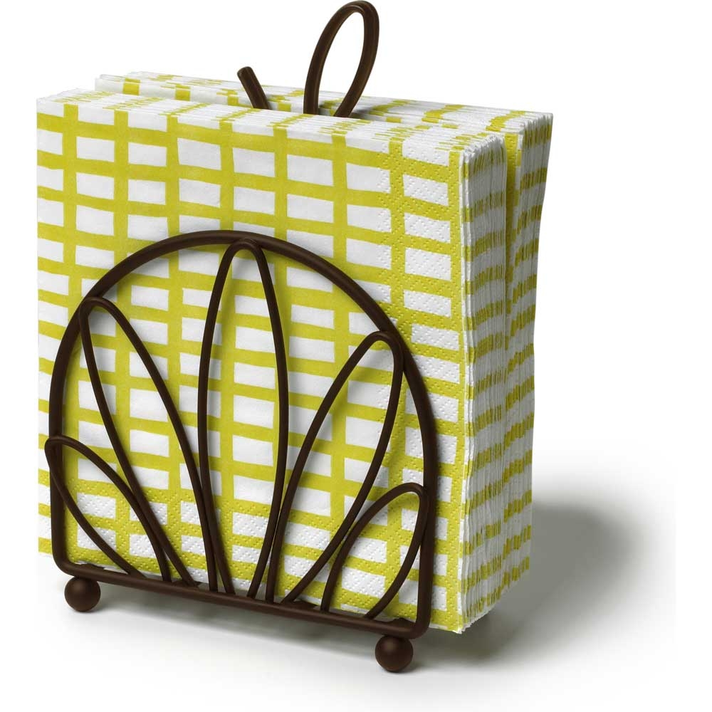 Spectrum Leaf Bronze Napkin Holder, 8.75 x 3 x 5.75 inch.