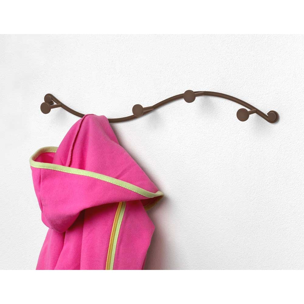 Spectrum Bronze Sweep Wall Mount 5 Hook Rack with Screws, 2.25 x 2 x 18.25 inch.