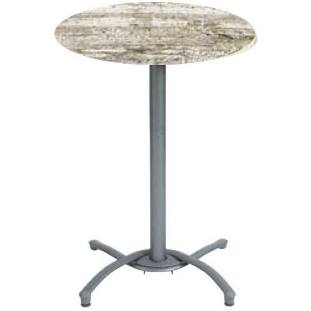Grosfillex Silver Gray Bar Height Aluminum Table Base