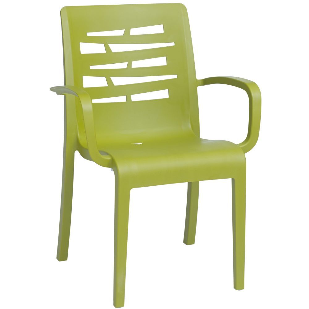 Grosfillex Essenza Fern Green Stacking Armchair -- 16 Per Case