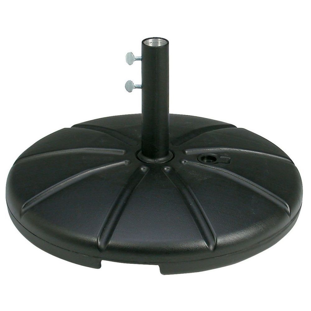 Grosfillex Black Resin Umbrella Base With Filling Cap