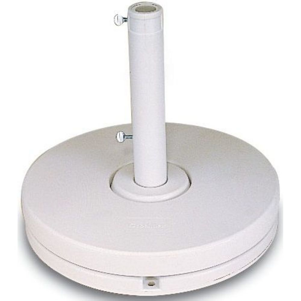 Grosfillex White Market Umbrella Base, 70 Pound.