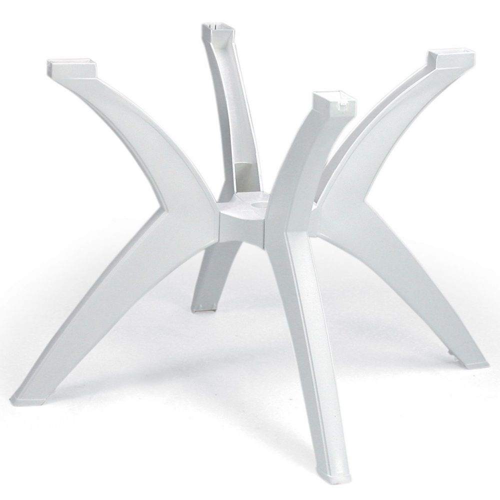 Grosfillex White Y Leg Resin Pedestal Base Only.