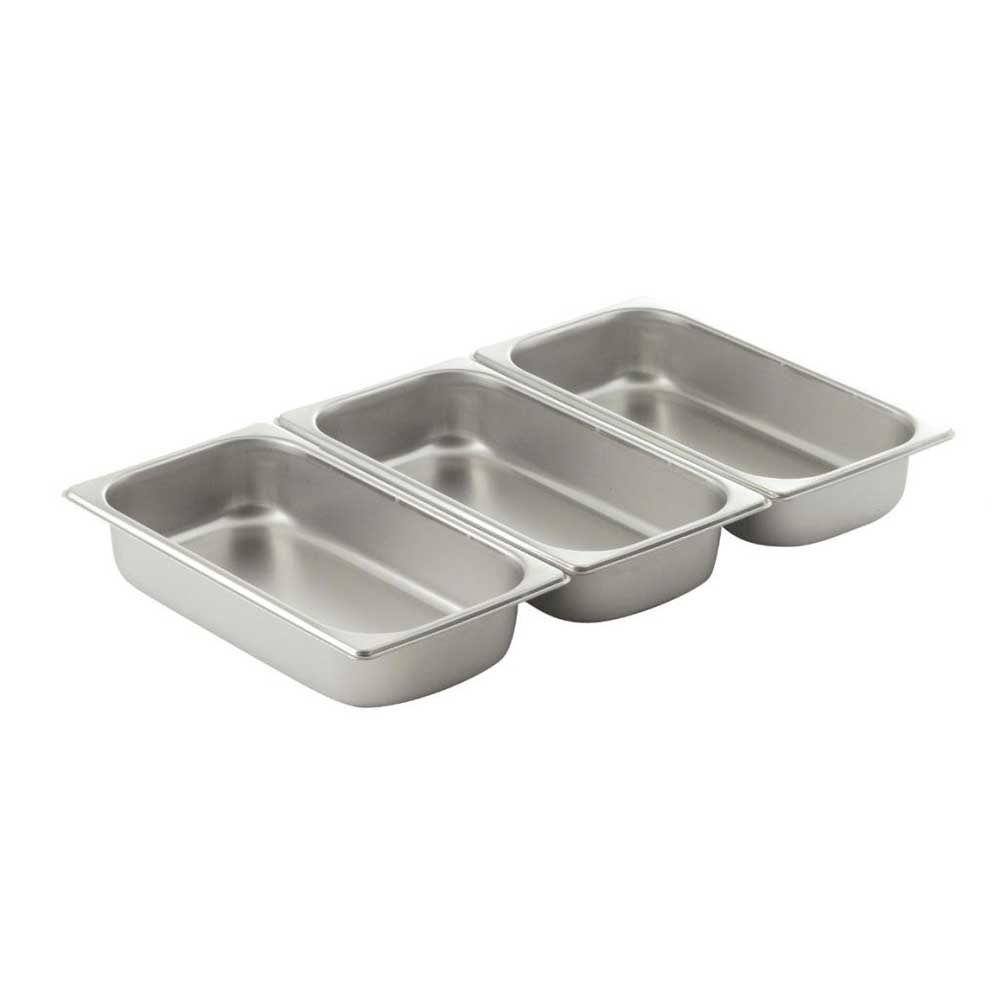 Smart 1/3 Size Oblong Stainless Steel Food Pan, 13 X 7 X 2.75 Inch