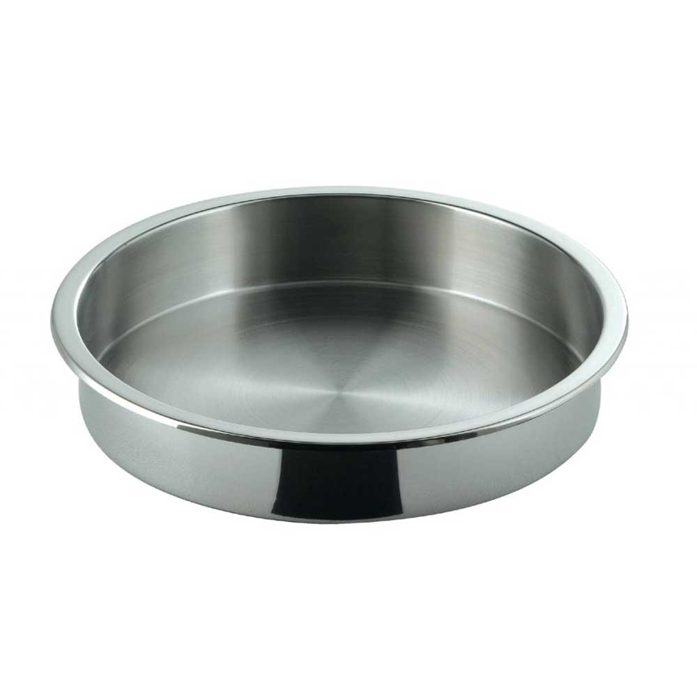 Smart Large Round Full Size Stainless Steel Food Pan, 14 x 14 x 2.75 inch.