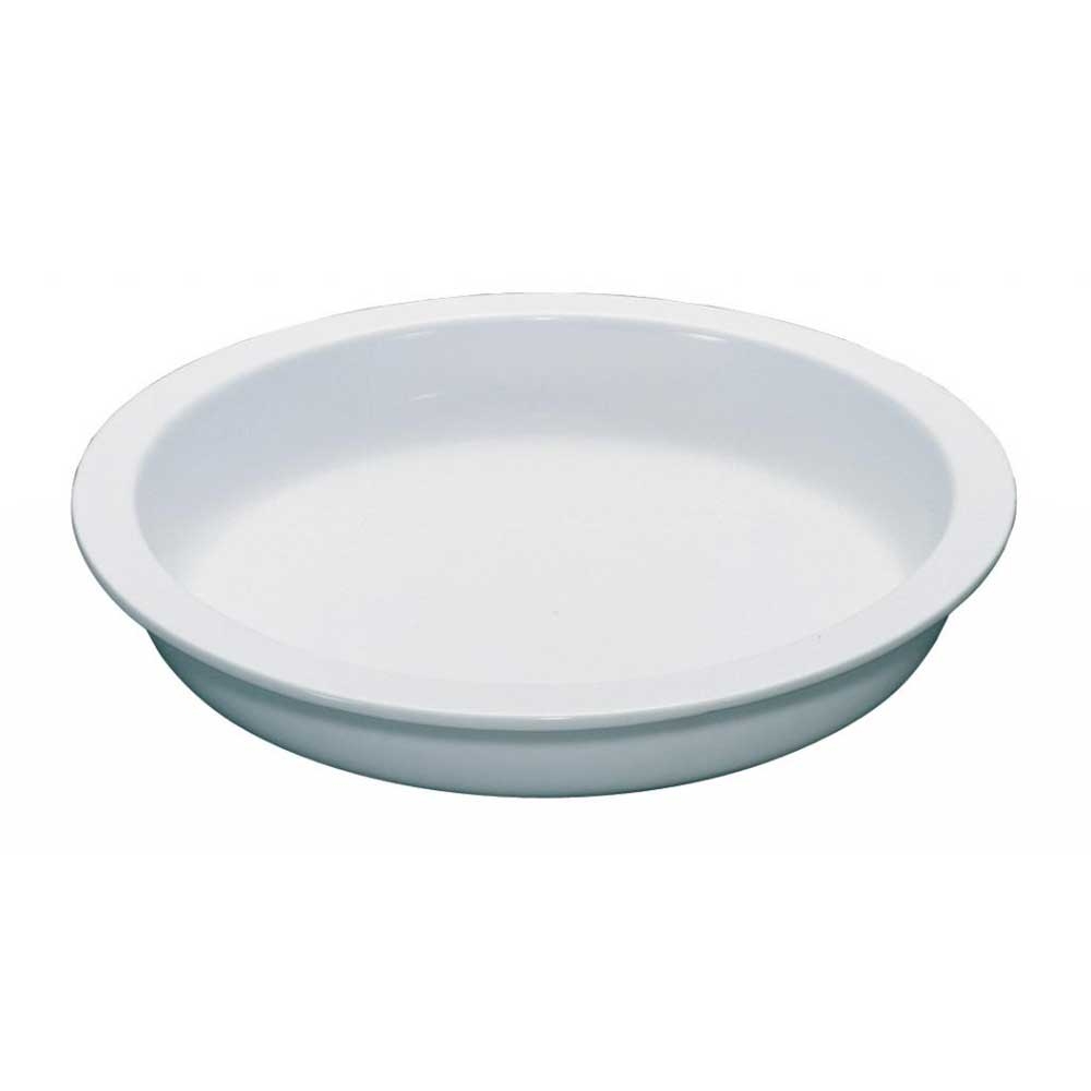 Smart Large Round Full Size Porcelain Food Pan, 15.5 x 15.5 x 2.5 inch.