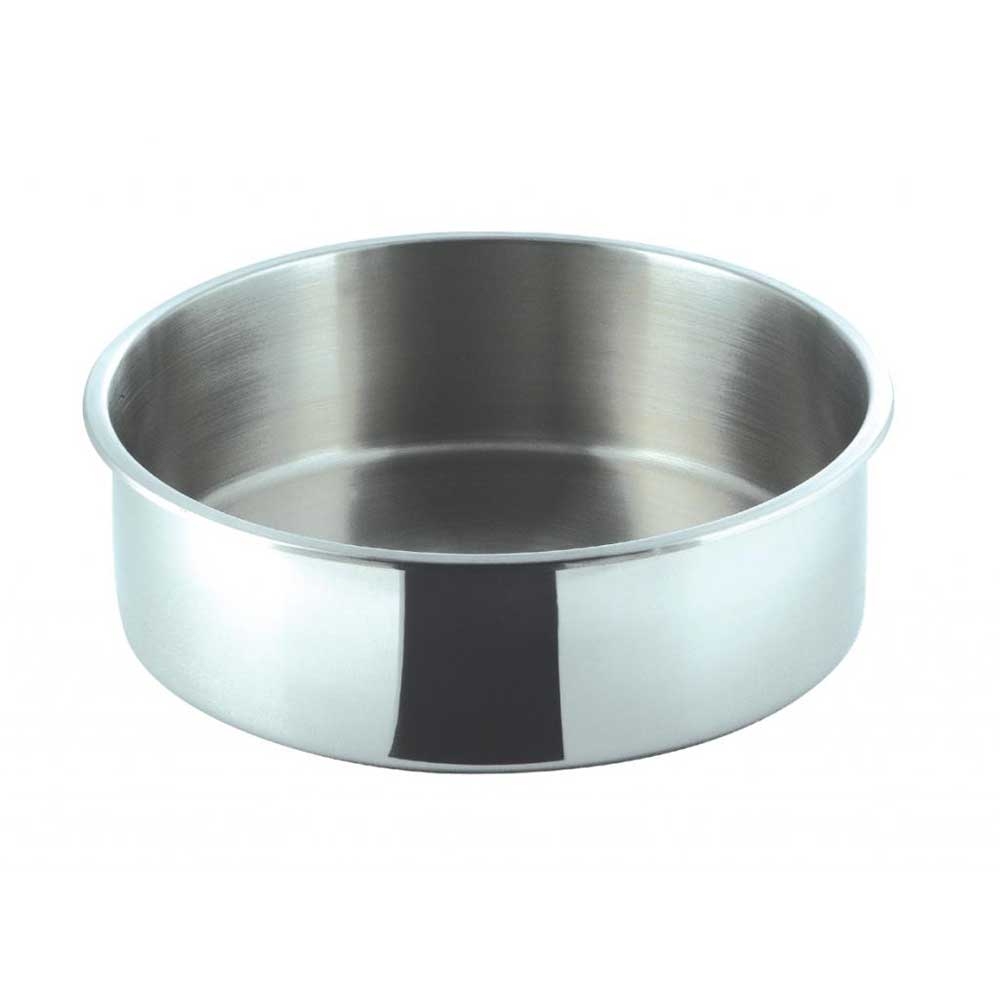Smart Medium Round Stainless Steel Water Pan Only, 13 x 13 x 3.75 inch.