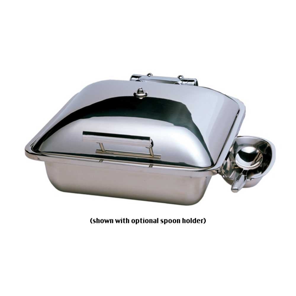 Smart Square Stainless Steel Chafing Dish with Stainless Steel Lid, 17.5 x 15.75 x 8 inch.