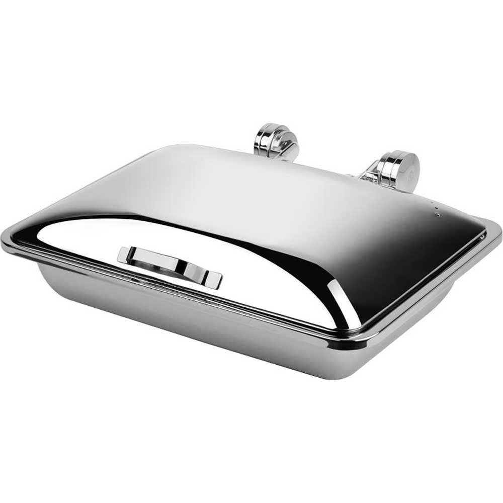 Smart W Oblong Chafing Dish with Stainless Steel Lid, 17 x 23 x 7 inch.