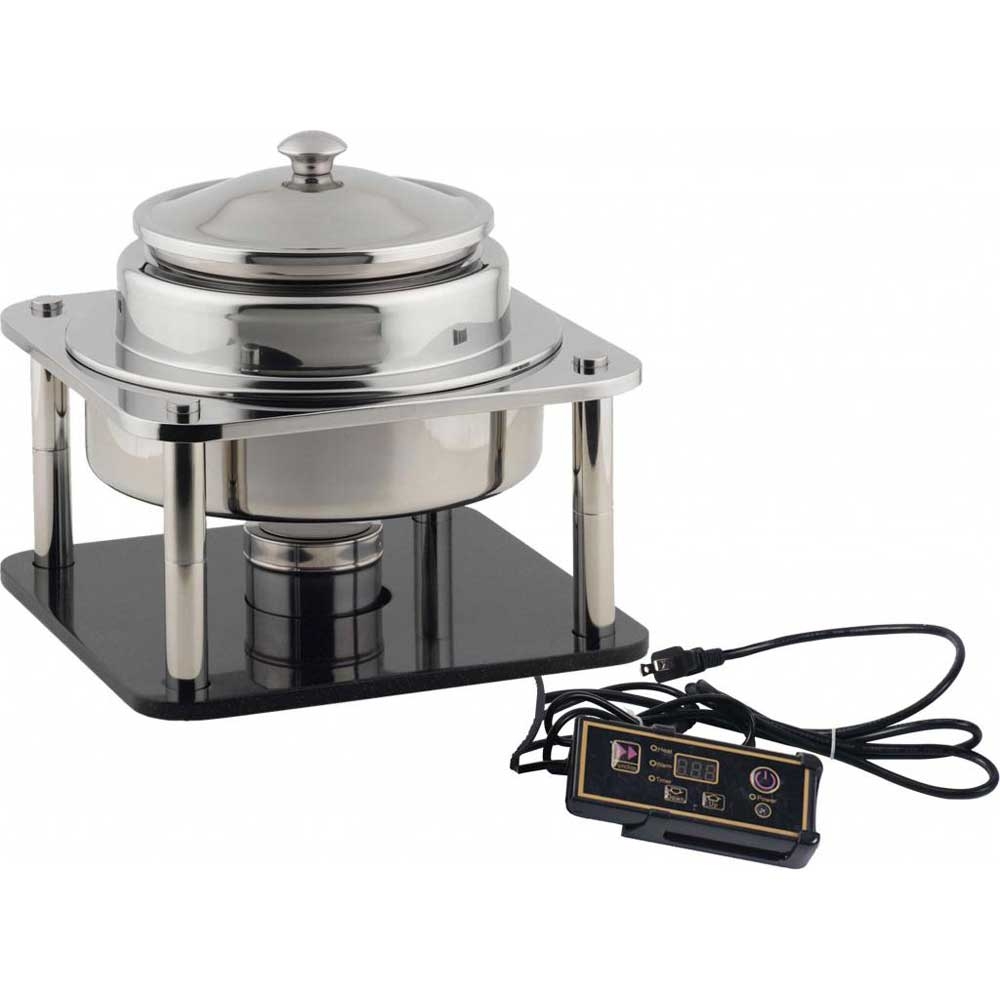 Smart Domino Oatmeal/Soup Station with Cladded Water Pan and Induction Warmer, 14 x 14 x 13 inch.