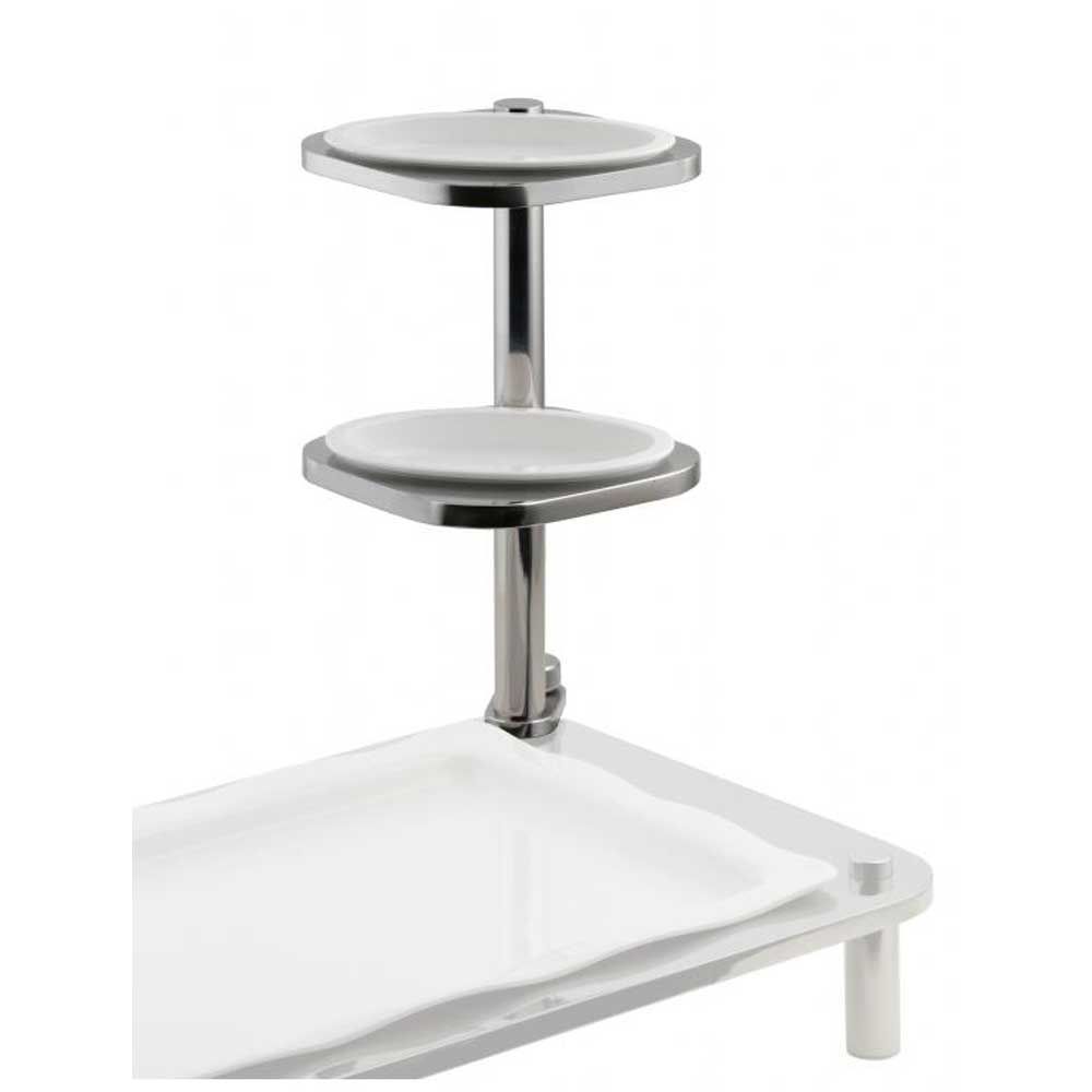 Smart Domino Condiment Pole With Condiment Bowls, 8.5 X 8.5 X 15 Inch