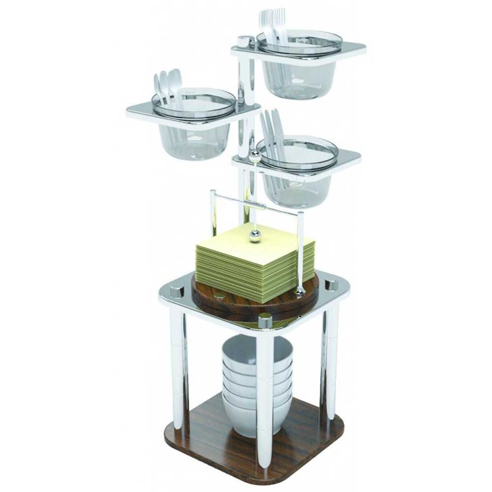 Smart Domino Napkin Holder Service Stand Set, 24.75 x 10 x 10 inch.