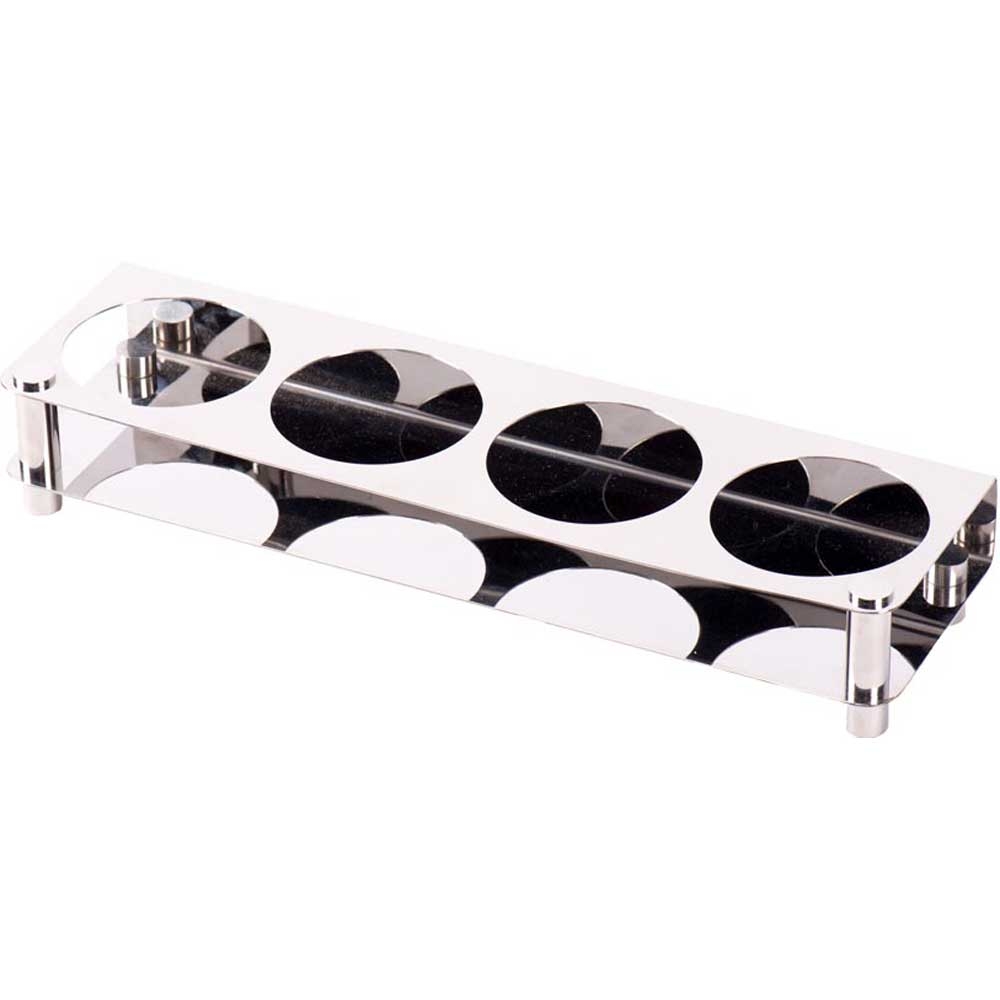 Smart Stainless Steel Condiment Set Tray, 14.25 x 4 x 2.25 inch.