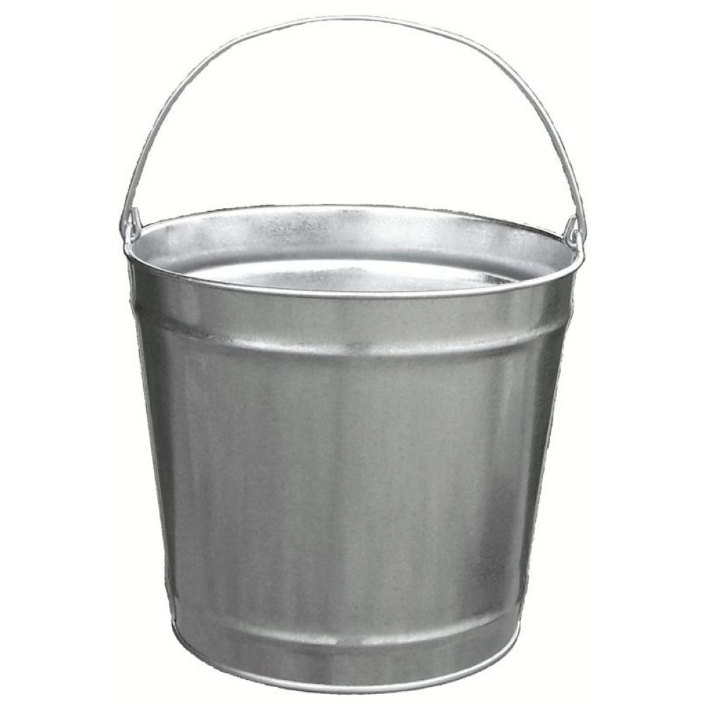 Witt Industries Galvanized Steel Utility Pail, 10.75 x 10.25 inch -- 12 per case.