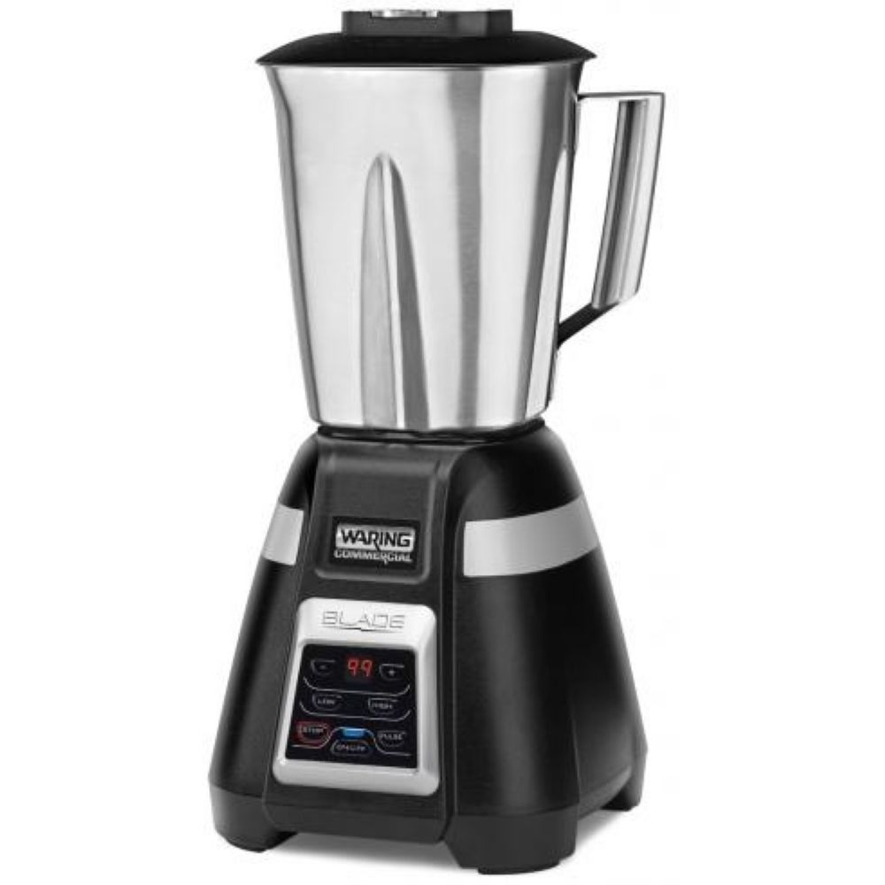 Waring Commercial Blade Series 1hp 2 Speed Bar Blender With 99 Second Countdown Timer, 16 X 7.625 X 8.375 Inch