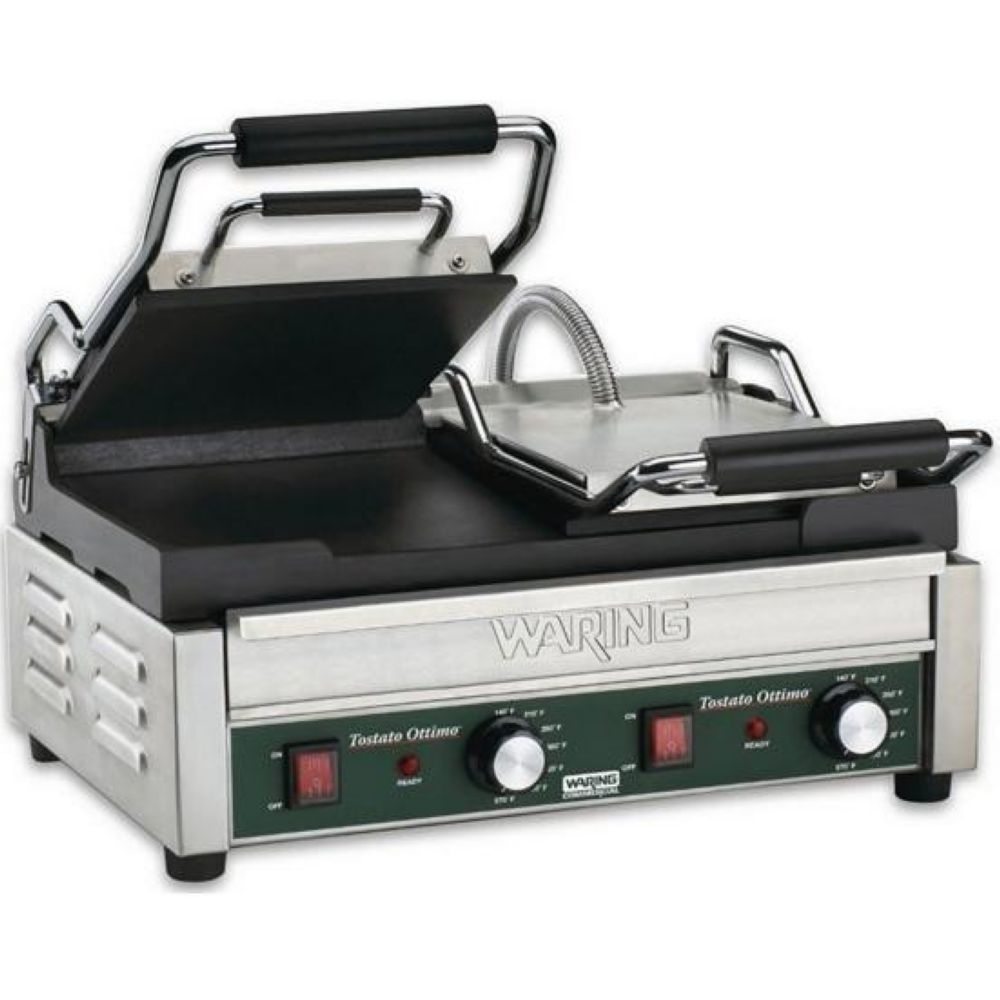 Waring Commercial Tostato Ottimo Dual Toasting Panini Grill with Timer, 240 Volts.