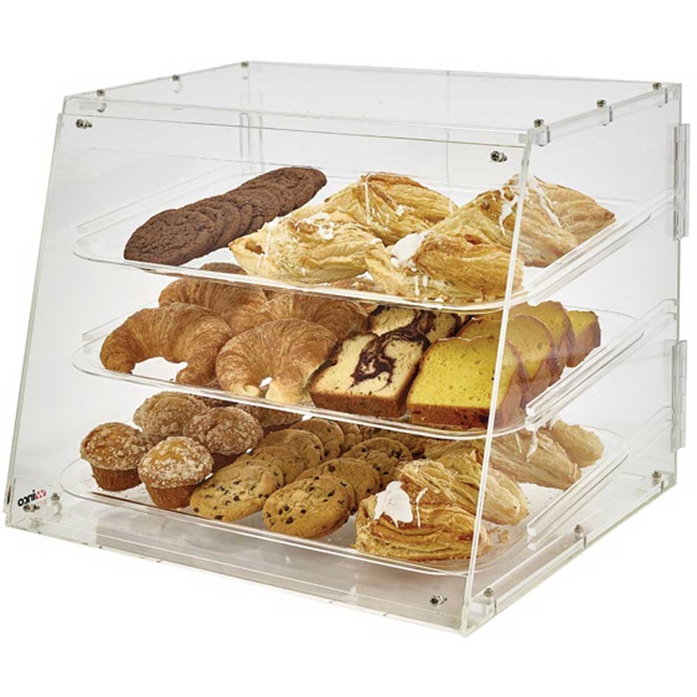 Winco Acrylic 3 Tray Display Case, 21 x 18 x 16 1/2 inch -- 1 set.