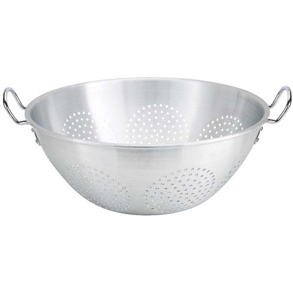 Winco Aluminum No Base Chinese Style Colander with Handles, 12 Quart -- 6 per case.
