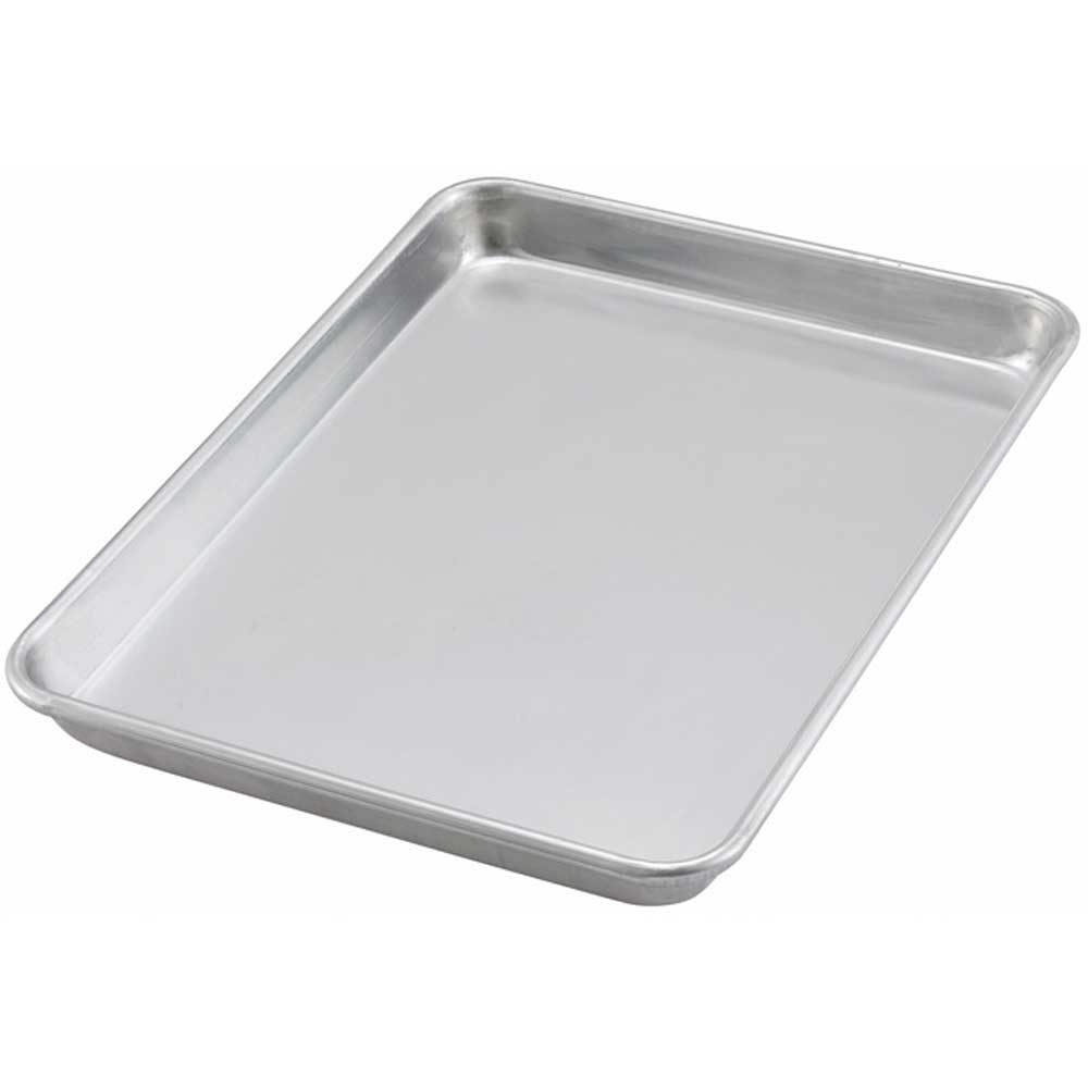 Winco 1/4 Size Closed Bead 18 Gauge Aluminum Sheet Pan, 10 x 13 inch -- 24 per case.