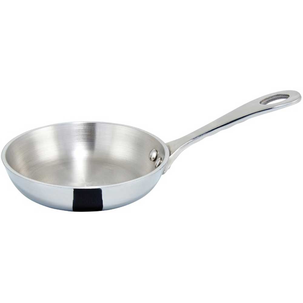 Winco Stainless Steel Mini Fry Pan, 4 inch -- 6 per case.