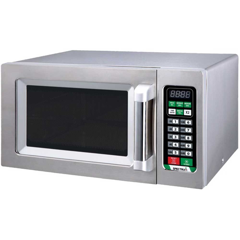 Winco Spectrum Stainless Steel 1000w Touch Control Commercial Microwave Set, 19-1/8 X 16-5/8 X 11-3/8 Inch