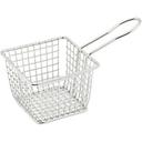 Winco 18/8 Stainless Steel Square Mini Fry Basket, 4 x 4 x 3 inch -- 12 per case.