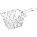 Winco 18/8 Stainless Steel Rectangular Mini Fry Basket, 5 x 4 x 4 inch -- 12 per case.
