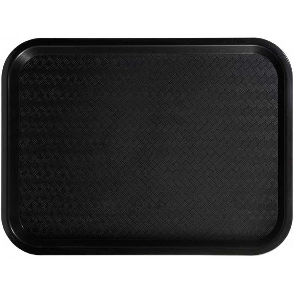 Winco Plastic Black Fast Food Tray, 12 x 16 inch -- 12 per case.