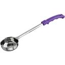 Winco Stainless Steel One Piece Solid Food Portioner with Purple Handle, 2 Ounce -- 12 per case.