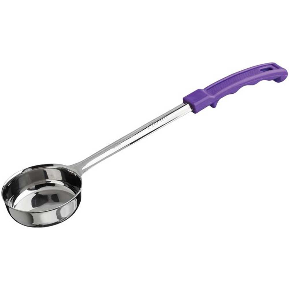 Winco Stainless Steel One Piece Solid Food Portioner with Purple Handle, 2 Ounce -- 12 per case.