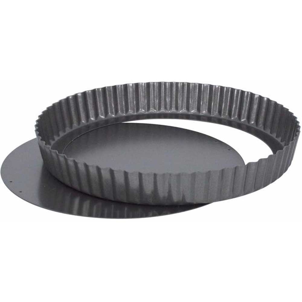 Winco Carbon Steel Non Stick Quiche Pan, 10 inch Dia x 1 1/4 inch Height -- 6 per case.