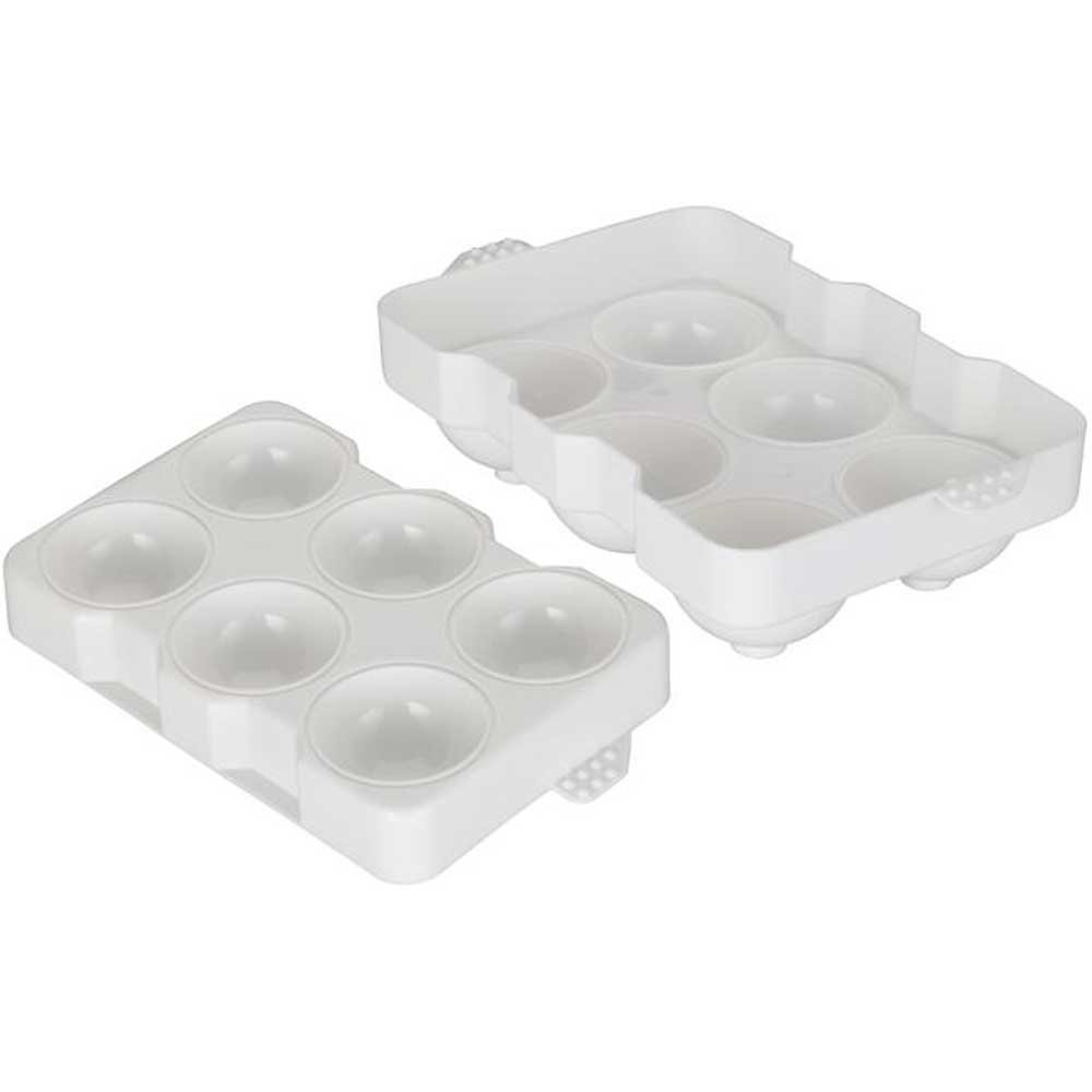 Winco 6 Compartment Round Ice Cube Tray -- 12 per case.