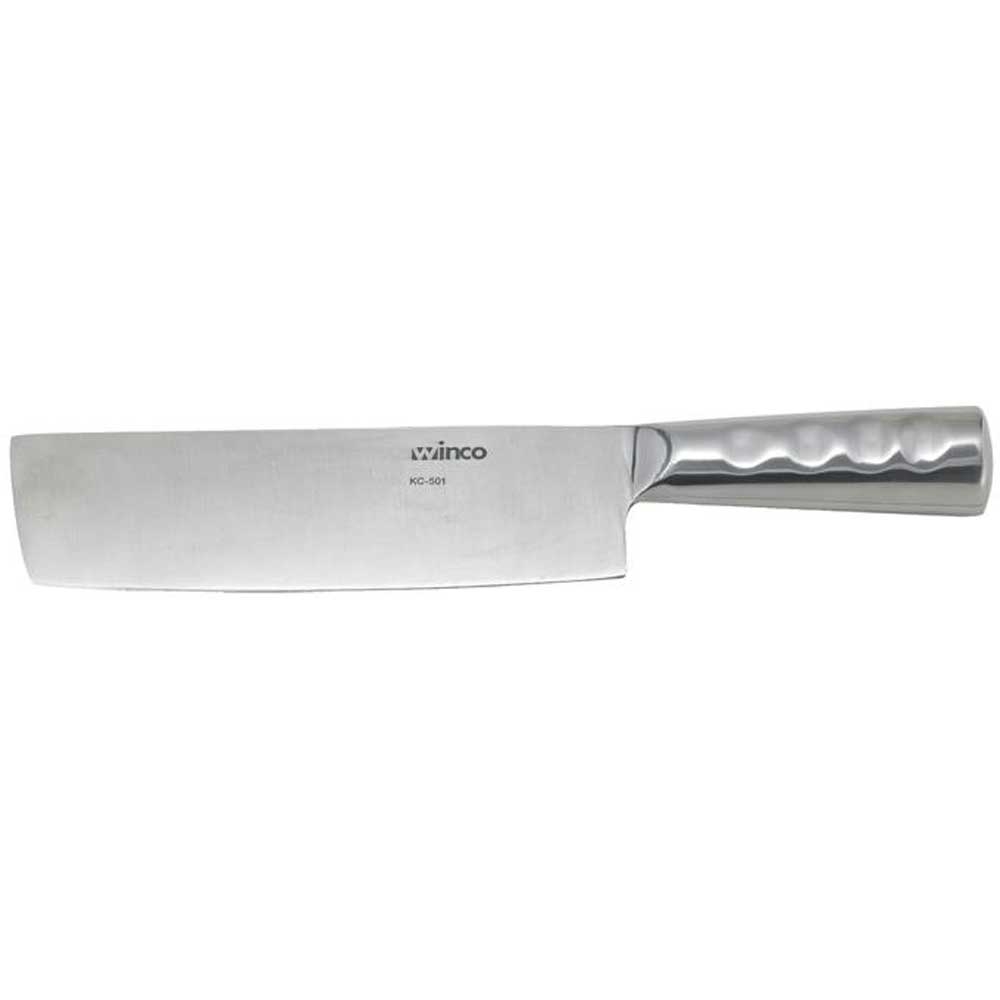 Winco Steel Handle Chinese Cleaver, 8 x 2 1/4 inch Blade -- 10 per case.