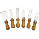 Winco 6 Piece Cheese Knife Set with Wooden Handle -- 12 set per case.
