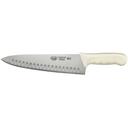 Winco Stal Hollow Ground Chefs Knife with White Polypropylene Handle, 10 inch -- 6 per case.