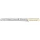 Winco Stal Wide Hollow Ground Slicer with White Polypropylene Handle, 12 inch -- 6 per case.