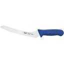 Winco Stal Offset Bread Knife with Blue Polypropylene Handle, 9 inch -- 6 per case.