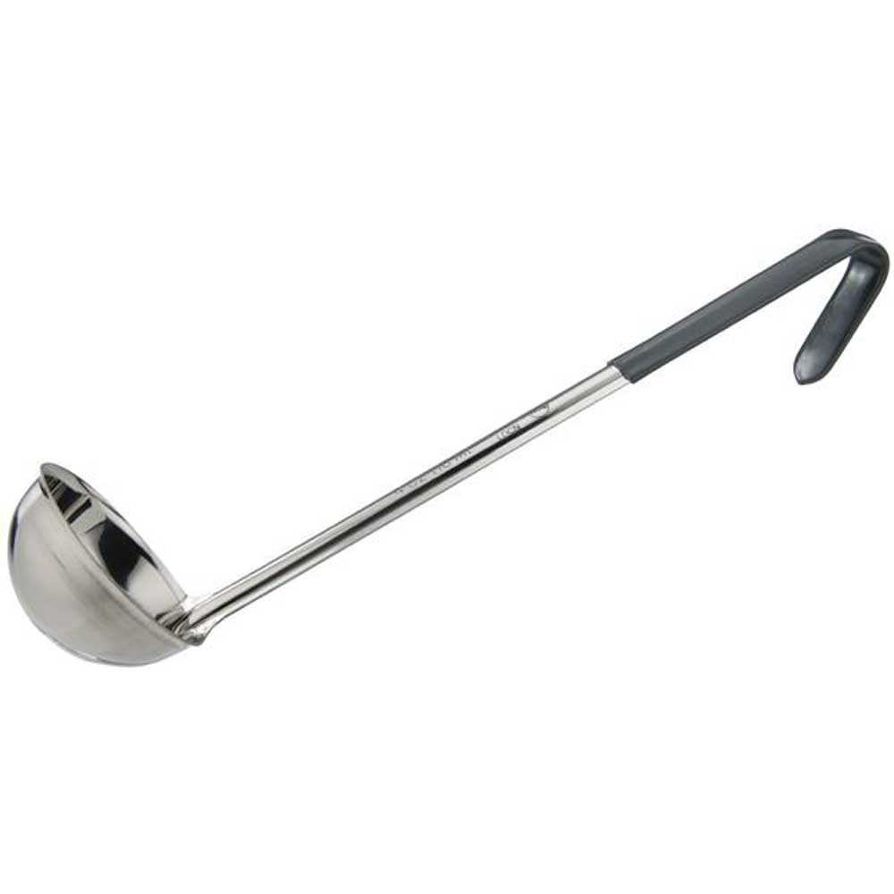 Winco Prime Stainless Steel One Piece Ladle with Gray Handle, 3 Ounce -- 12 per case.