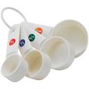 Winco Plastic White 4 Pieces Measuring Cup Set -- 12 set per case.