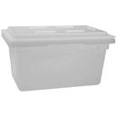Winco Polypropylene White Full Size Food Storage Box, 18 x 26 x 3 inch -- 6 per case.