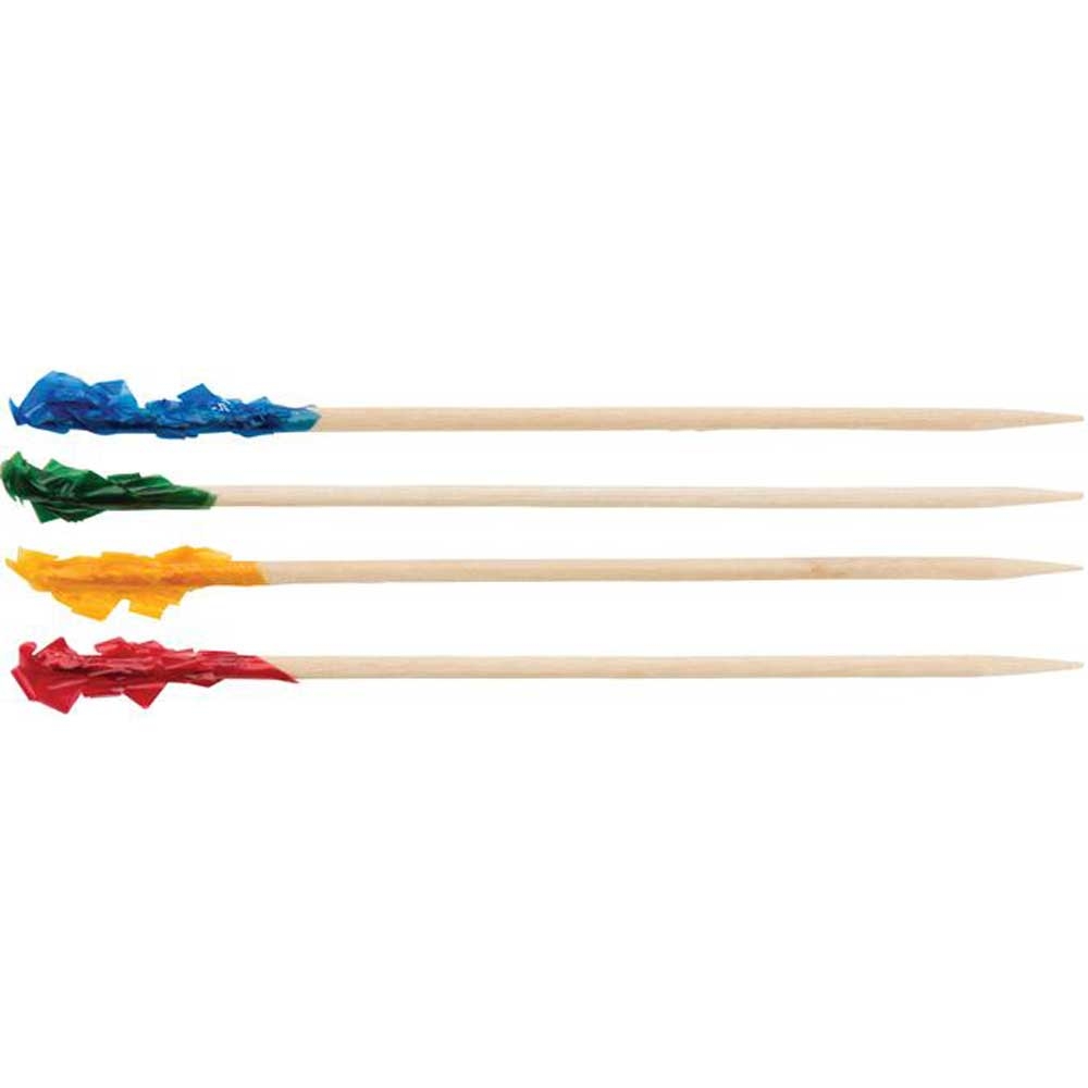 Winco Cellophane Frills Picks, 3 15/16 inch -- 20000 per case.